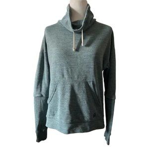REEBOK Green Cowl Neck Pullover Sweatshirt, Size Medium